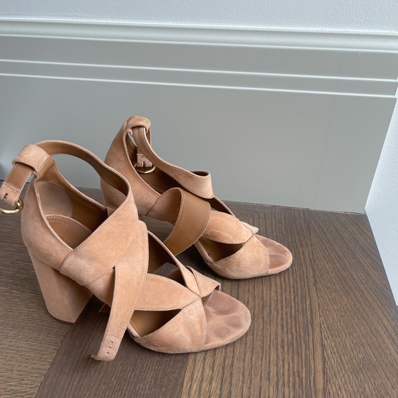 Real Nude Suede Chloe Heels with box and dust bags - Picture 6 of 6